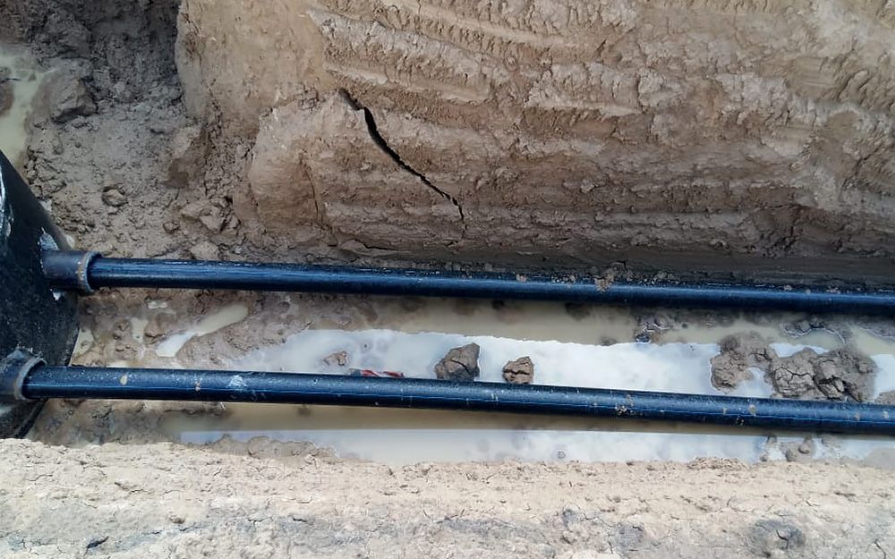 Строительно-монтажные работы по строительству площадки водопроводных сооружений